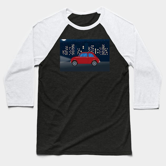 Night Ride Baseball T-Shirt by RoeArtwork